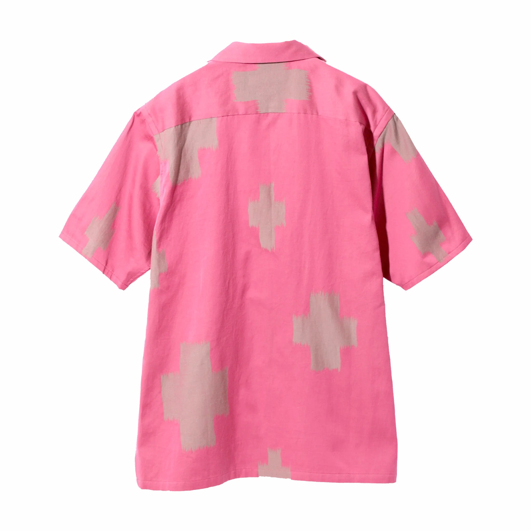 Aghi, Camicia Needles S/S One-Up - Pink Cross - C/L Kimono Jacquard (Multi)