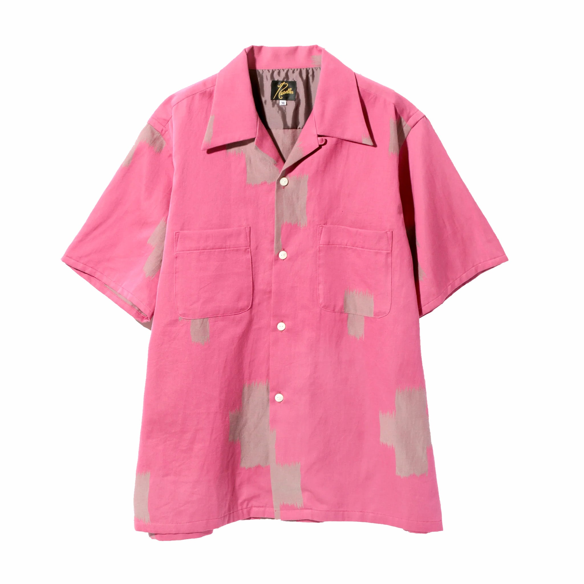 Aghi, Camicia Needles S/S One-Up - Pink Cross - C/L Kimono Jacquard (Multi)