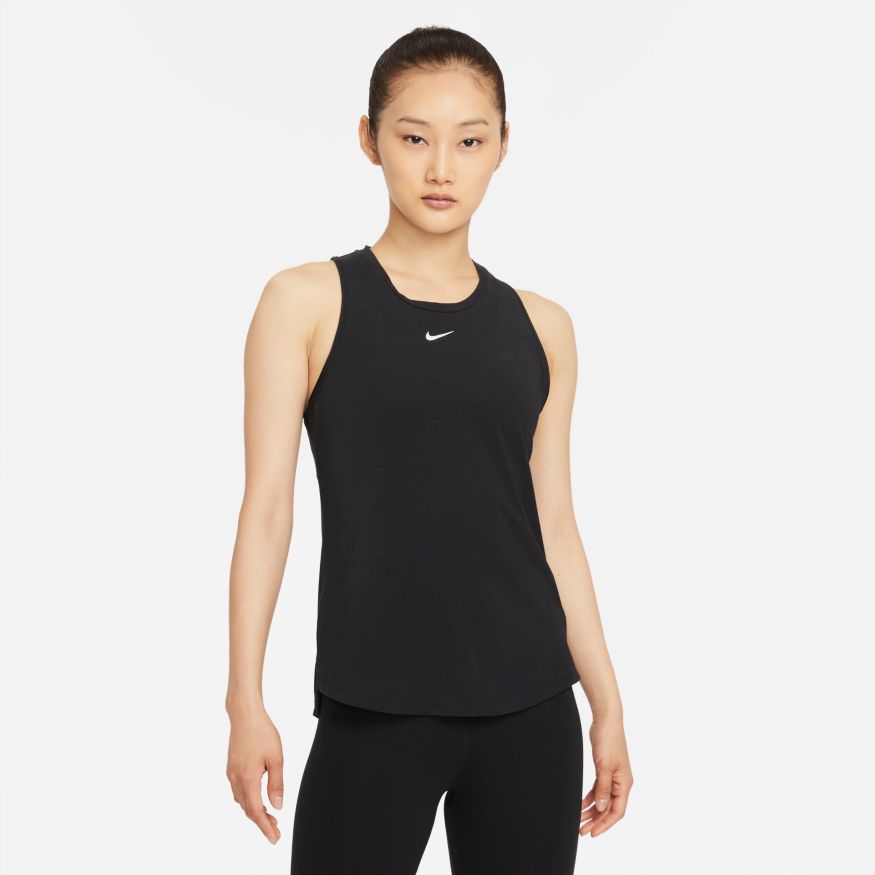 Nike, Canotta Nike Dri-Fit One Luxe Standard Fit Donna - Nero/Argento riflettente