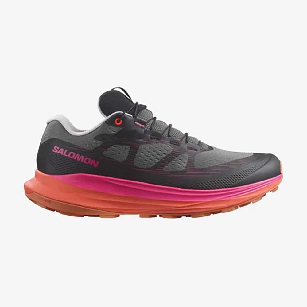 Salomon, Donna Ultra Glide 2 Trail Running Shoe - Plum Kitten/Nero/Pink Glo - Regular (B)