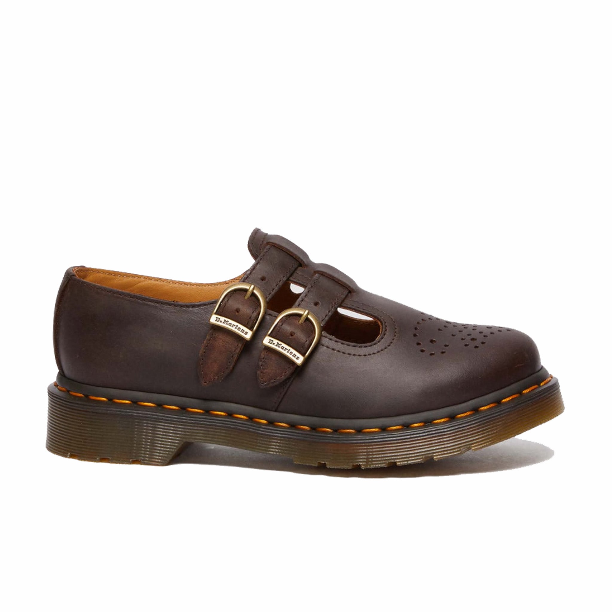 Dr. Martens, Dr. Martens Donna 8065 Crazy Horse Leather Mary Jane (Marrone Scuro Crazy Horse)