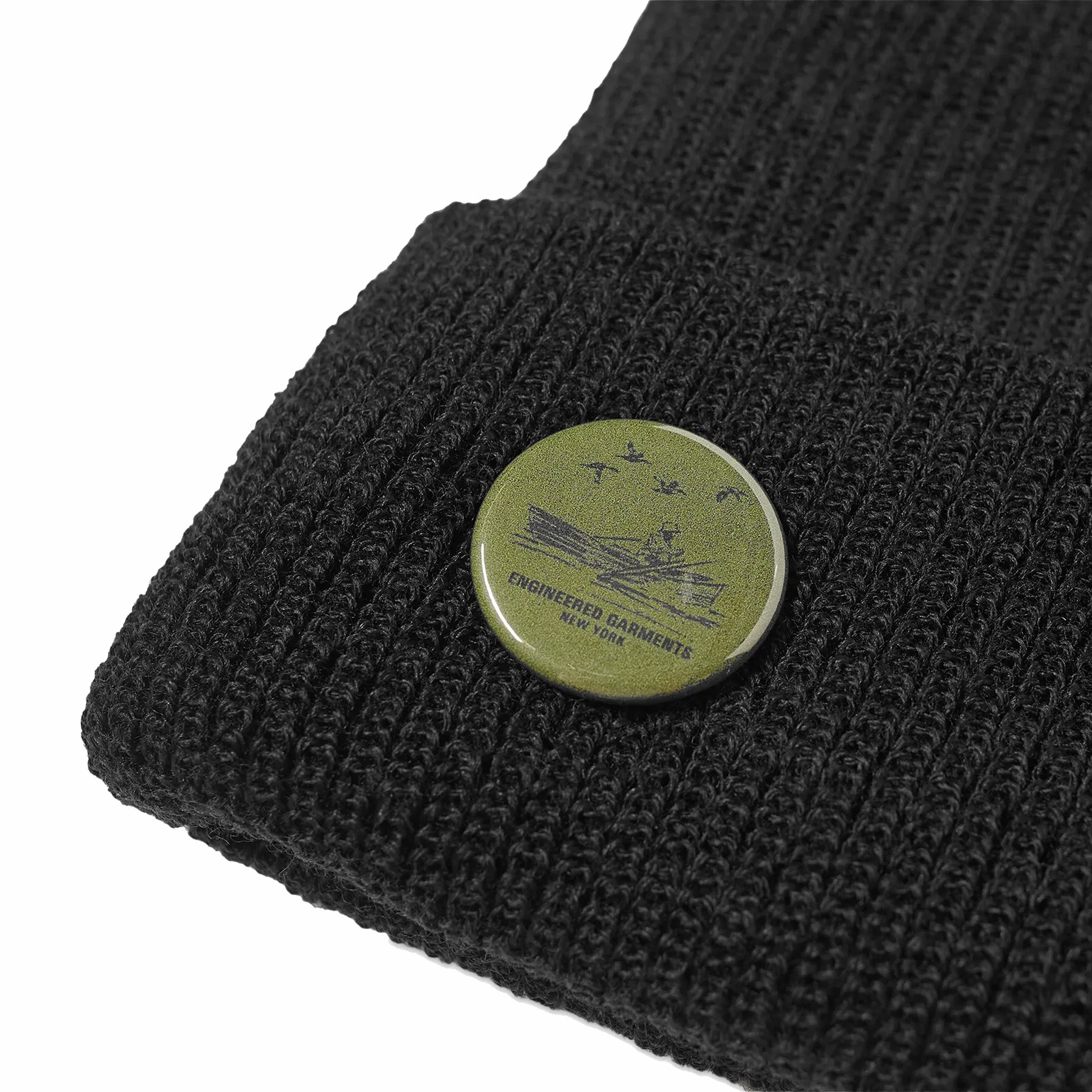 Indumenti ingegnerizzati, Engineered Garments - Berretto con orologio in lana (nero)