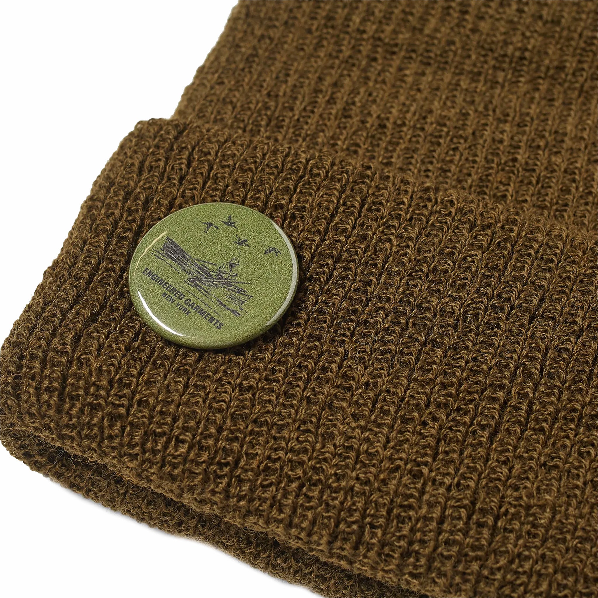 Indumenti ingegnerizzati, Engineered Garments - Berretto con orologio in lana (oliva)