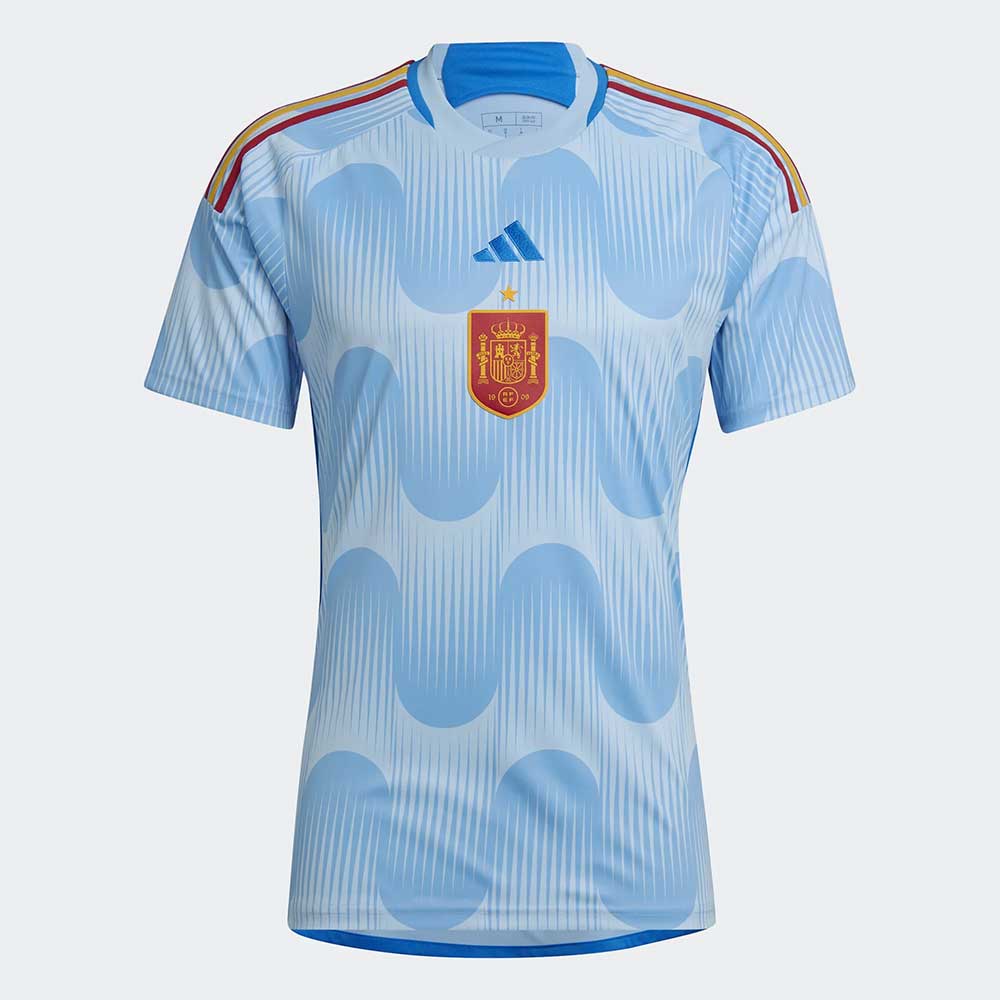 adidas, Maglia da trasferta Spagna 2022 Uomo - Blu Glow/Blu Glory