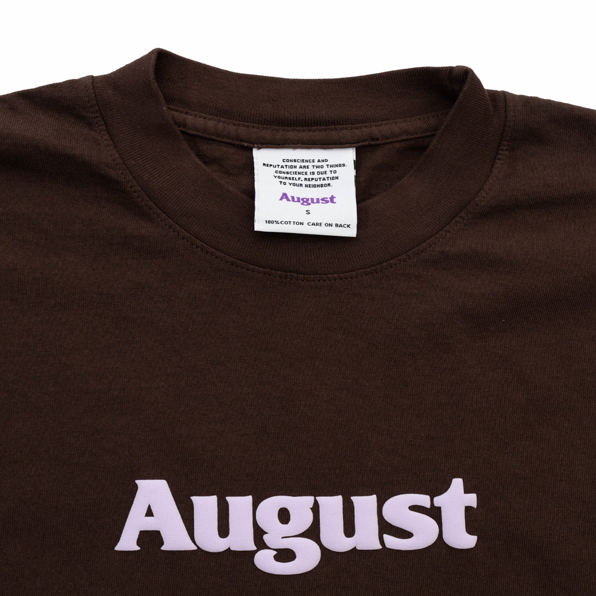 Agosto, Maglietta con logo di agosto (cioccolato/lilla)