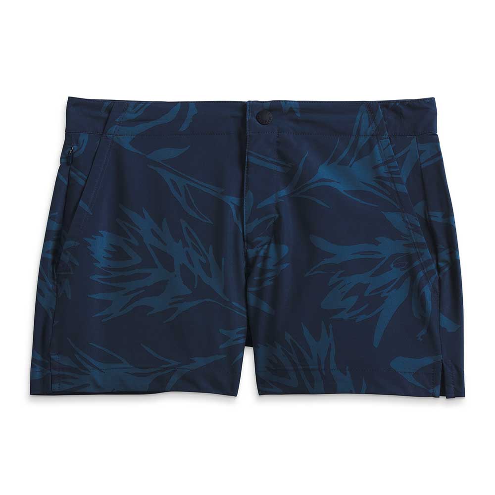 North Face, Pantaloncini da donna Never Stop Wearing - Summit Navy Stampa pennello tropicale